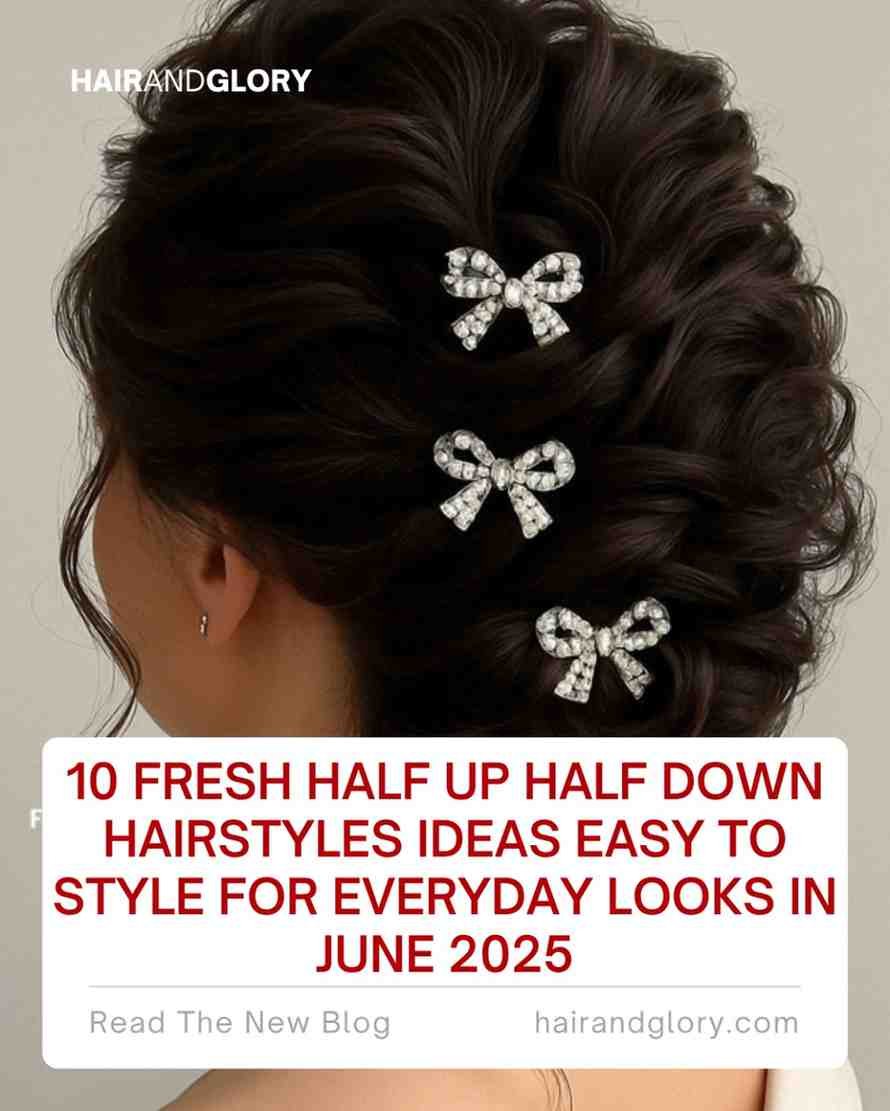 10 Fresh Half Up Half Down Hairstyles Ideas Easy to Style for Everyday Looks in June 2025
