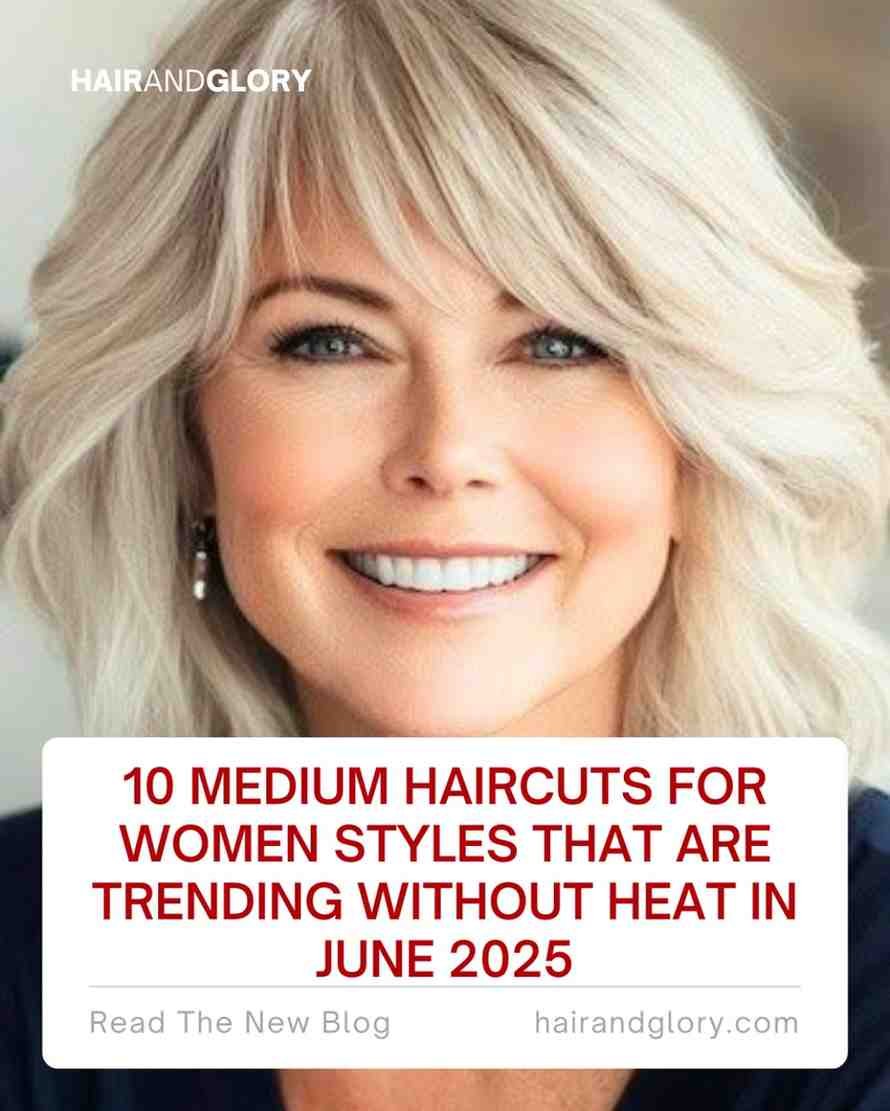 10 Medium Haircuts For Women Styles That Are Trending Without Heat in June 2025