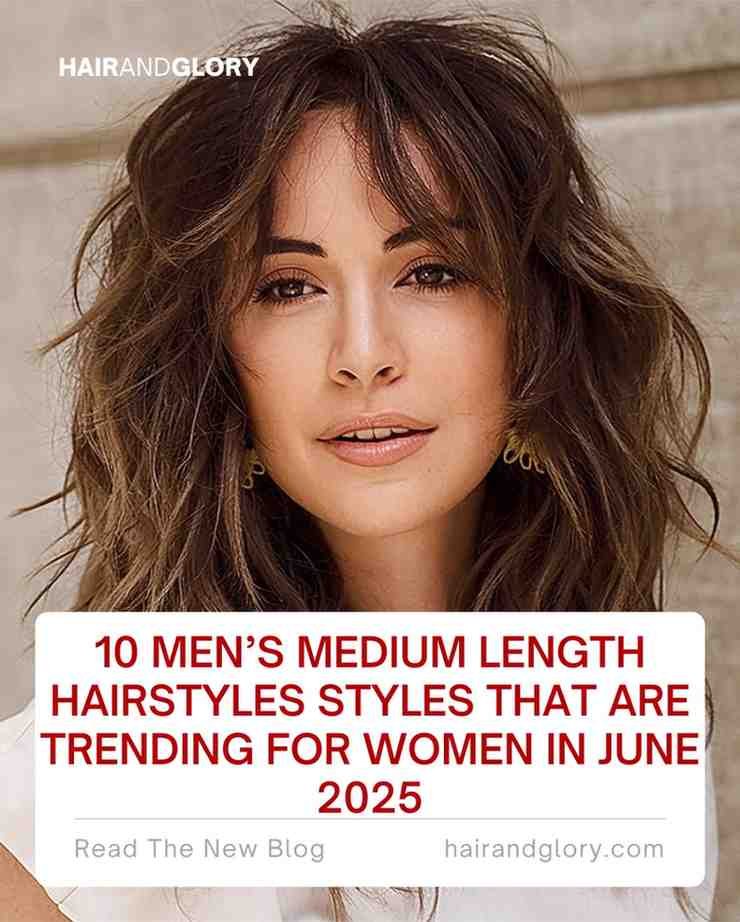 10 Men’s Medium Length Hairstyles Styles That Are Trending for Women in June 2025