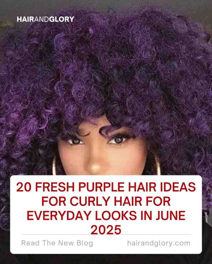 20 Fresh Purple Hair Ideas for Curly Hair for Everyday Looks in June 2025