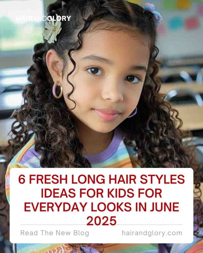6 Fresh Long Hair Styles Ideas for Kids for Everyday Looks in June 2025