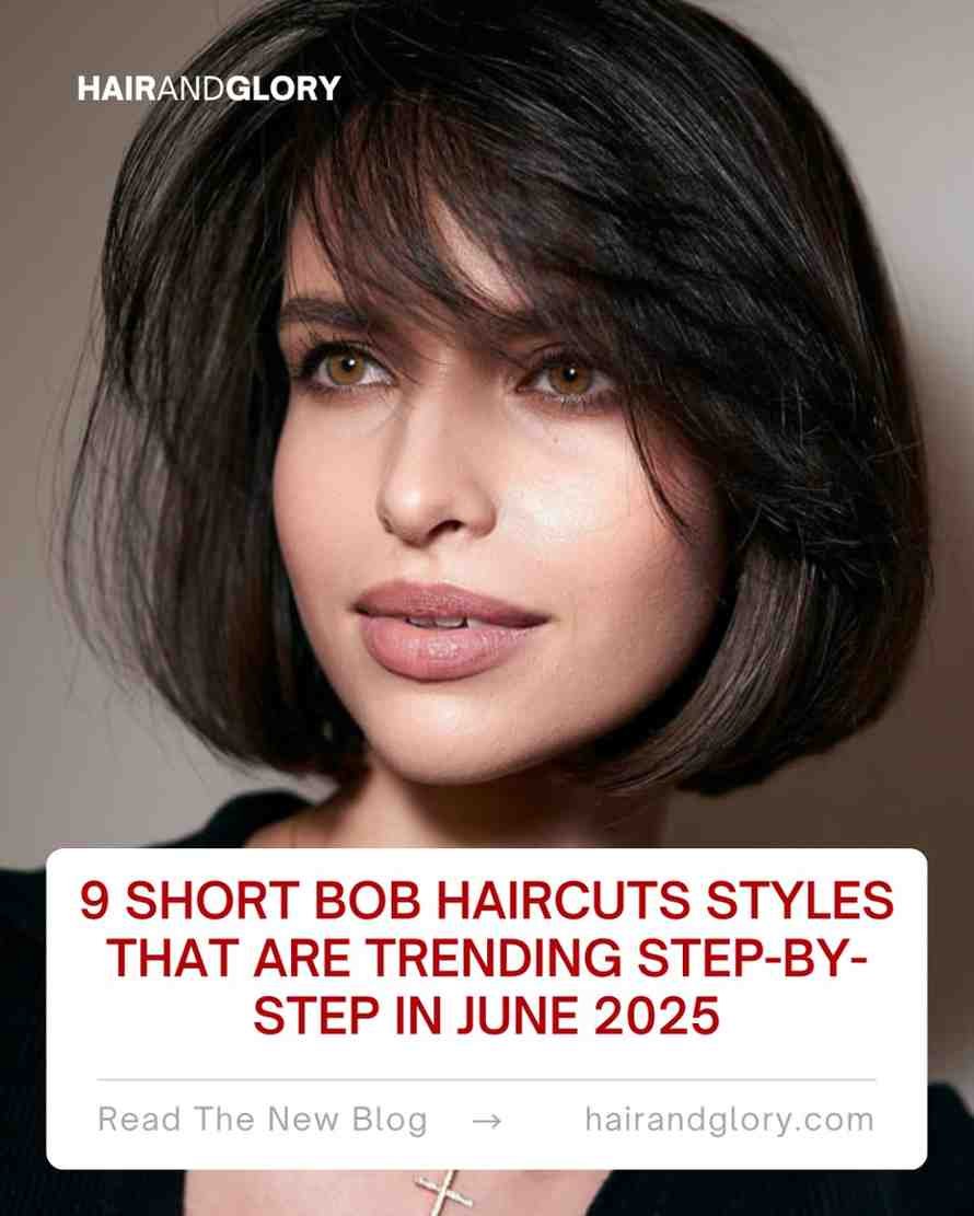 9 Short Bob Haircuts Styles That Are Trending Step-by-Step in June 2025