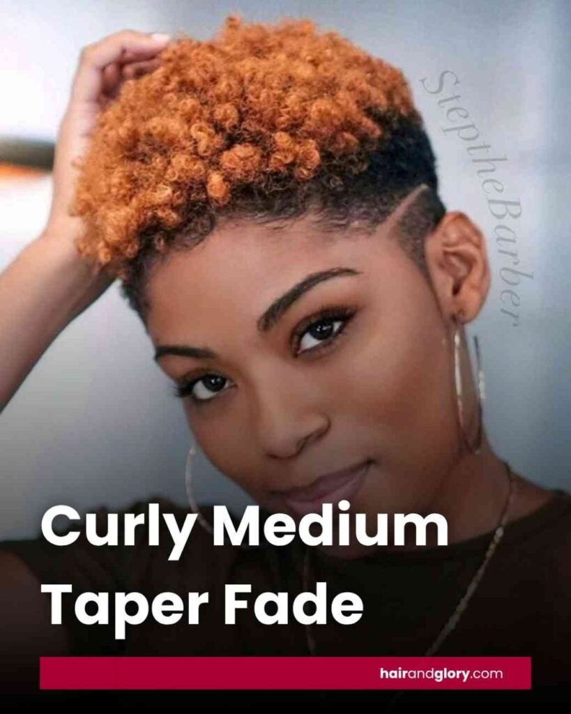 Curly Medium Taper Fade