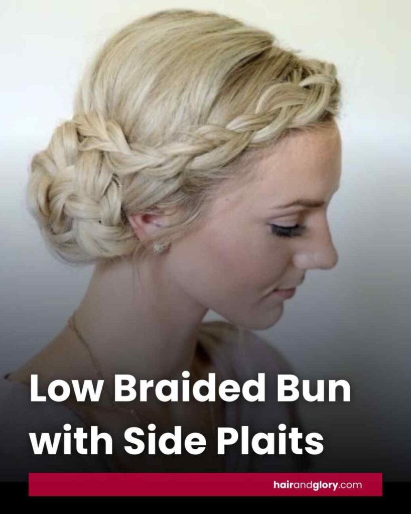 Low-Braided-Bun-with-Side-Plaits