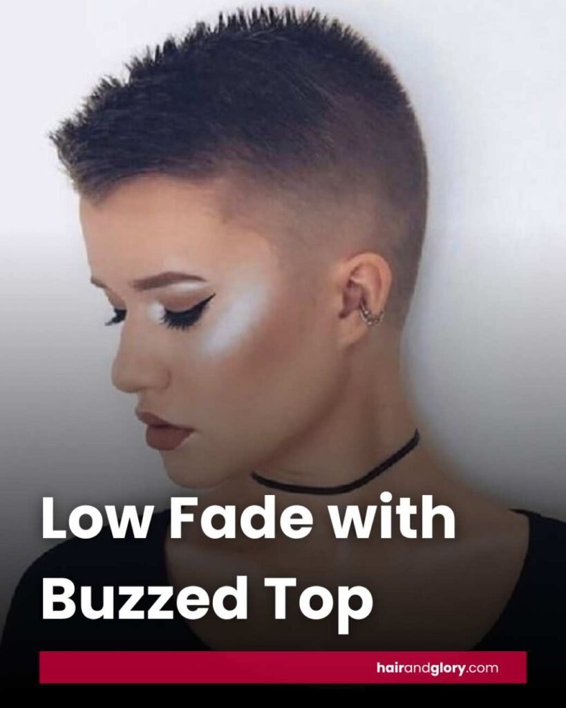 Low Fade with Buzzed Top