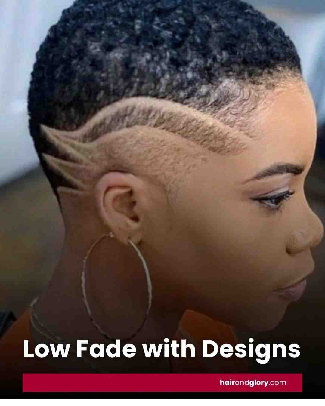 Low Fade with Designs