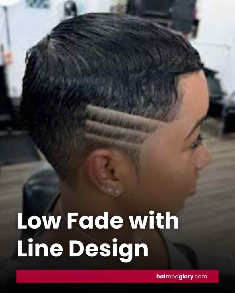 Low Fade with Line Design