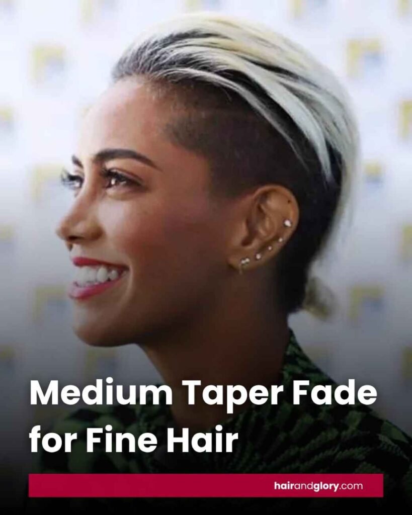 Medium Taper Fade for Fine Hair