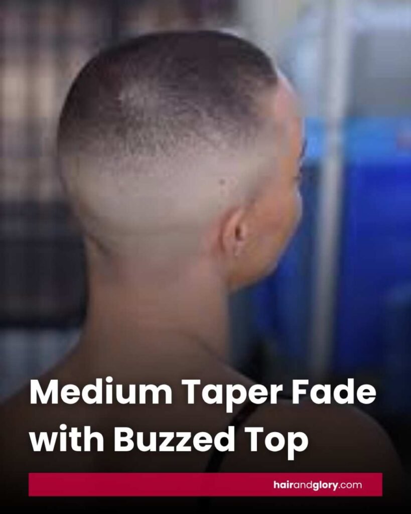 Medium Taper Fade with Buzzed Top