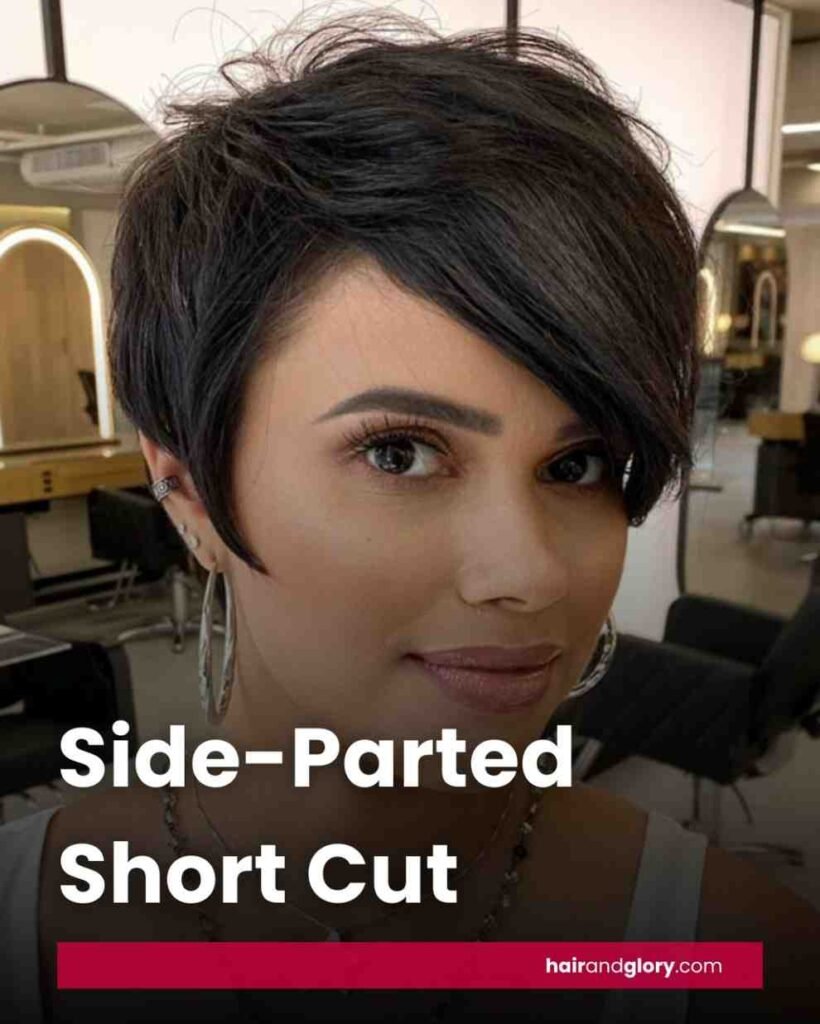 Side-Parted-Short-Cut