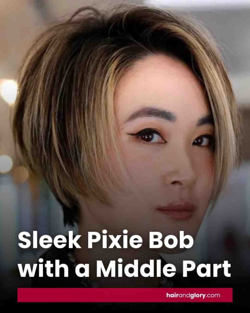 Sleek-Pixie-Bob-with-a-Middle-Part