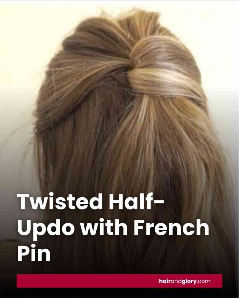 Twisted-Half-Updo-with-French-Pin