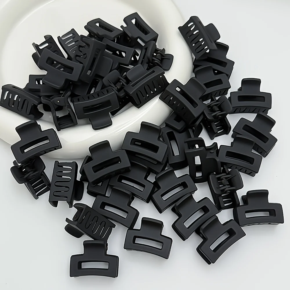 Section & Style Square Clips (Matte Black Multi-Pack)